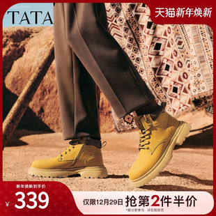 工装 新款 靴VPQ01DD5 大黄靴百搭休闲男鞋 TATA他她男靴子2025冬季