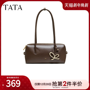 斜挎包时尚 商场同款 波士顿包X3553AX6 新款 TATA他她女包2026春季