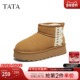 TATA他她雪地靴冬季 CWW03DD5 厚底棉靴毛毛加绒加厚鞋 鞋 子2025新款