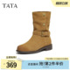 TATA他她靴子女2025冬新款 靴休闲靴短筒西部靴CKL02DS5 百搭时装
