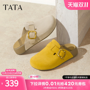2025年秋休闲鞋 新款 勃肯鞋 包头拖鞋 4UK01CH5 女时尚 TATA他她女鞋