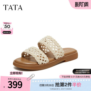2026夏季 休闲外穿拖鞋 新款 简约百搭时尚 Y2Y02BT6 凉鞋 TATA他她女鞋