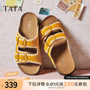TATA他她女鞋2025年新款复古沙滩勃肯鞋软底时尚女拖鞋外穿夏季