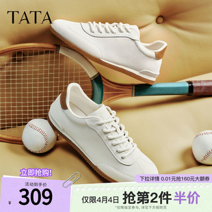 小白鞋 新款 2026春季 QJC01AM6 系带潮鞋 男款 休闲运动鞋 TATA他她男鞋