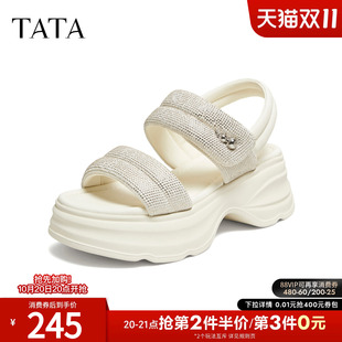 TATA他她运动凉鞋女厚底凉鞋时尚百搭沙滩鞋女2026夏新款CPK01BL6