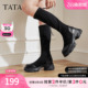 TATA他她喵爪靴厚底长靴女冬季 靴高筒靴弹力瘦瘦靴CEG06DG5 时装