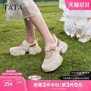 玛丽珍鞋 女鞋 休闲运动鞋 新款 子3ER01BQ4 Tata他她厚底老爹鞋 鞋 凉鞋
