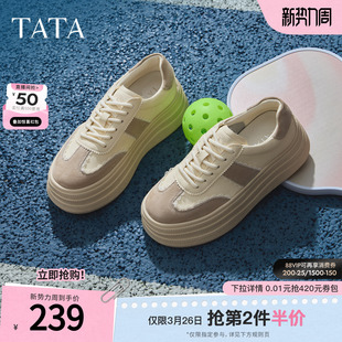 时尚 厚底增高深口鞋 休闲鞋 新款 子CT908CM5 通勤德训鞋 TATA他她女鞋