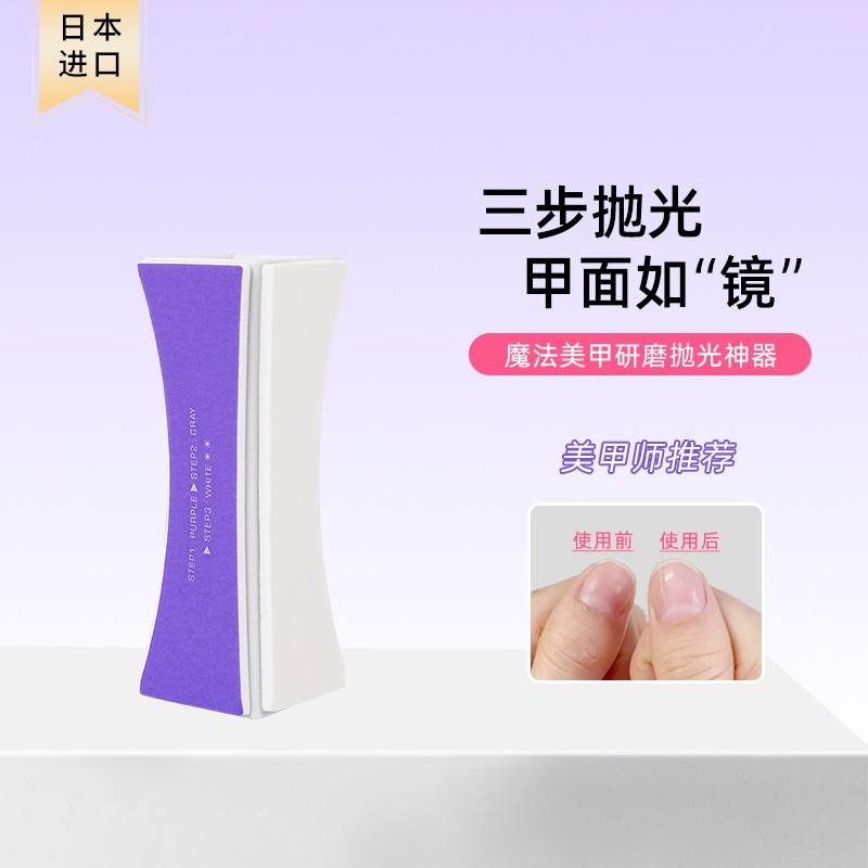 日本进口Lucky Trendy指甲护理抛光砖美甲店专用安全打磨神器工具