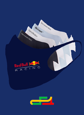 redbull红牛车队口罩 2024F1赛车服模型丑潘红牛max同款现货秒发
