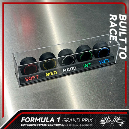 「F1轮胎展示架」F1赛车轮胎碳纤维纹路桌面展示架3D打印