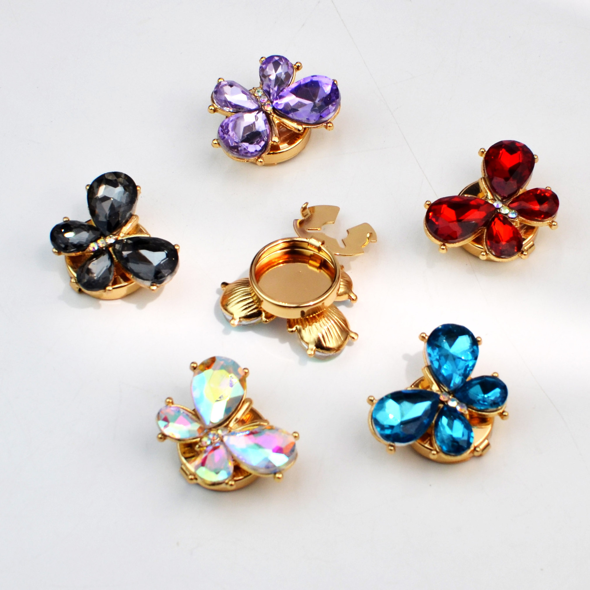 button cover 衬衫扣时尚潮流胸针扣蝴蝶水钻袖扣乌龟扣套扣夹扣