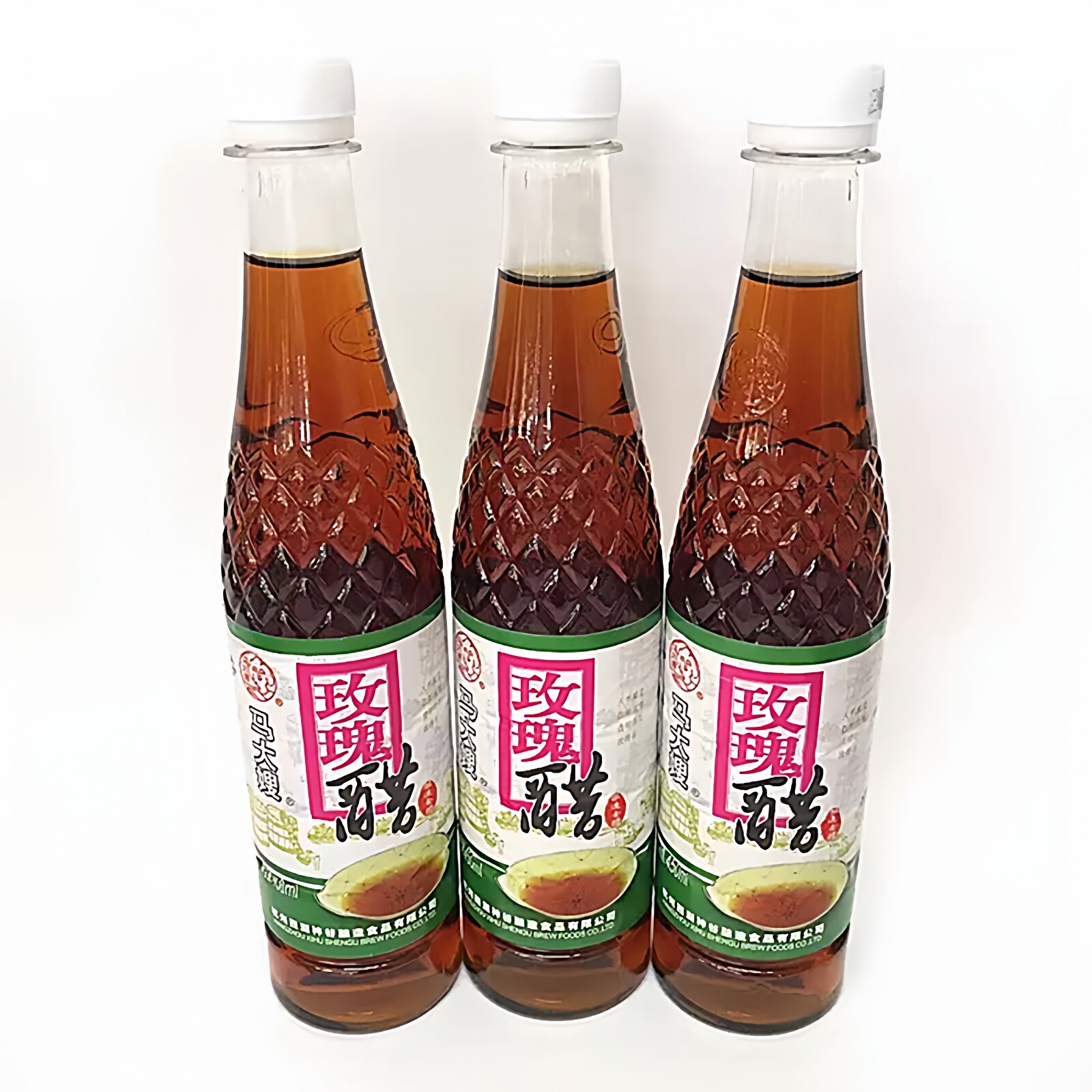 马大嫂玫瑰醋450mlX3瓶装家用食用米醋粮食酿造烹饪调味浙江特产
