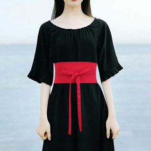 纯色棉麻腰封合集1 自制质感布腰带汉服直裾百搭宽腰封连衣裙束腰