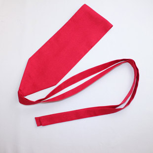 纯手工自制布面纯色红色棉麻腰封 汉服直裾束腰古风腰带百搭配饰