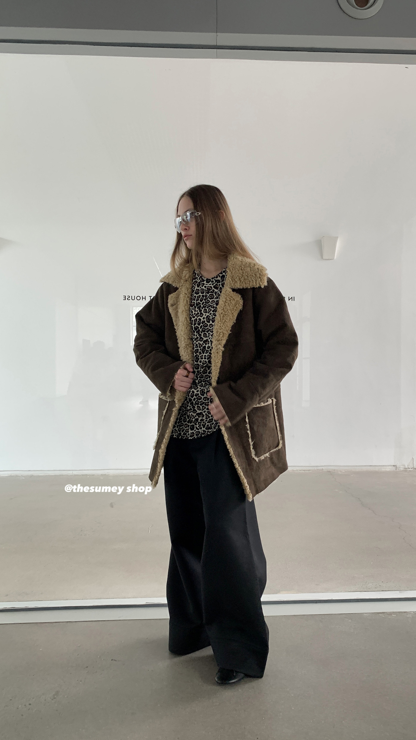 麂皮绒毛毛外套加厚宽松棉衣