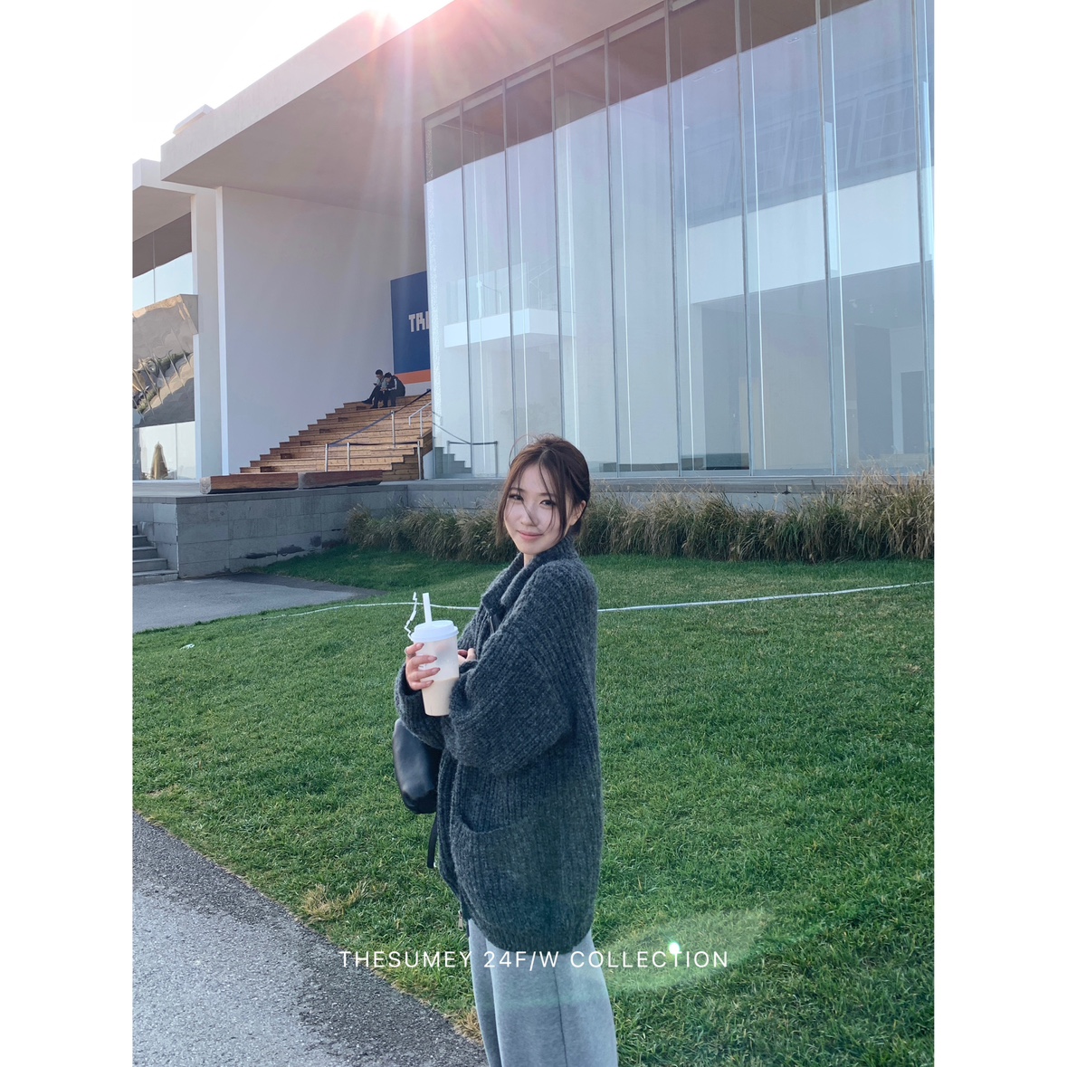 翻领拉链加厚针织开衫秋冬新款