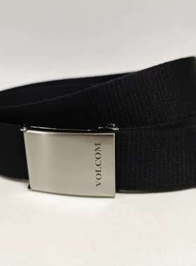 VOLCOM滑雪滑板帆布腰带钻石加厚黑色雪裤皮带