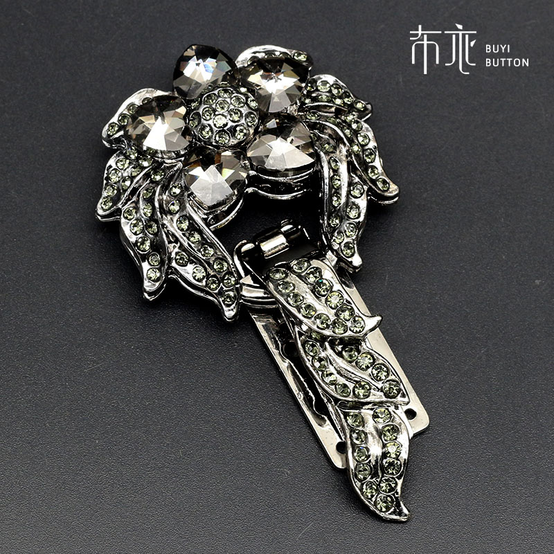 貂皮裘皮皮草大衣装饰扣子纽扣高档水钻高档奢华新款领口扣鸭嘴扣