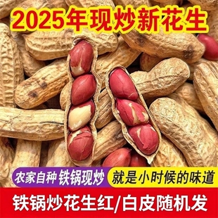 【当季新货现炒】东北农家炒花生5斤熟花生红/白随机发货带壳炒熟