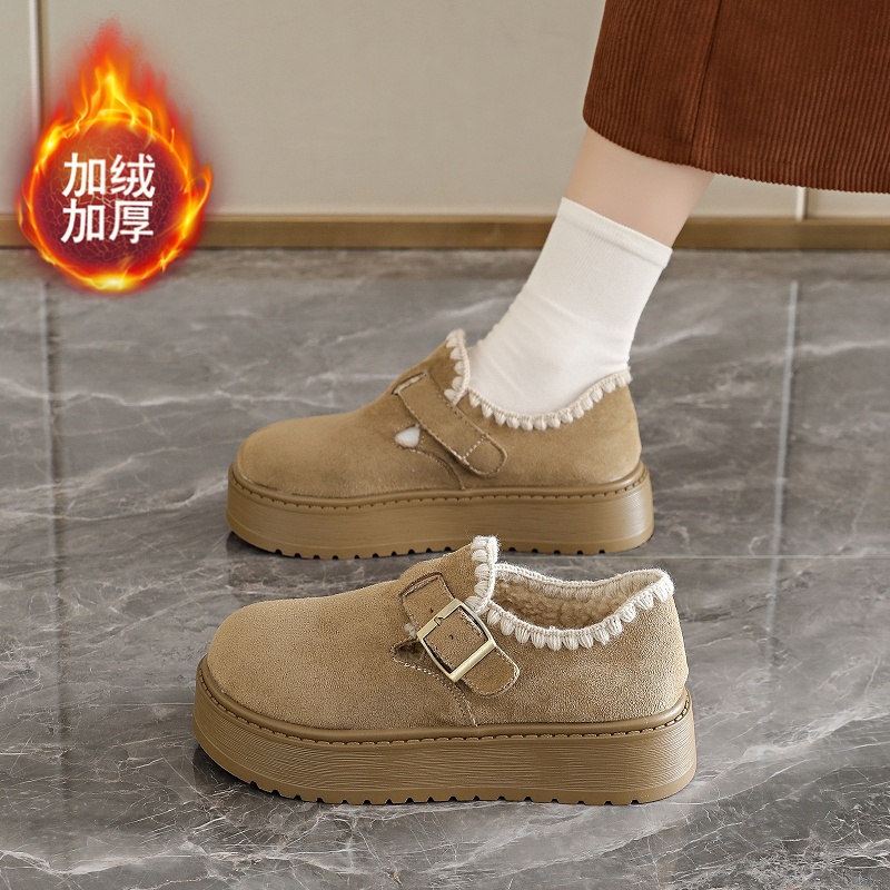 复古勃肯鞋女款加绒保暖二棉鞋