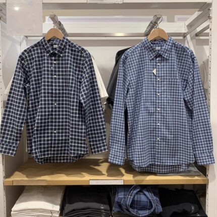 476016 476014 春夏新款男装女装优质长绒棉格子衬衫长袖衬衣
