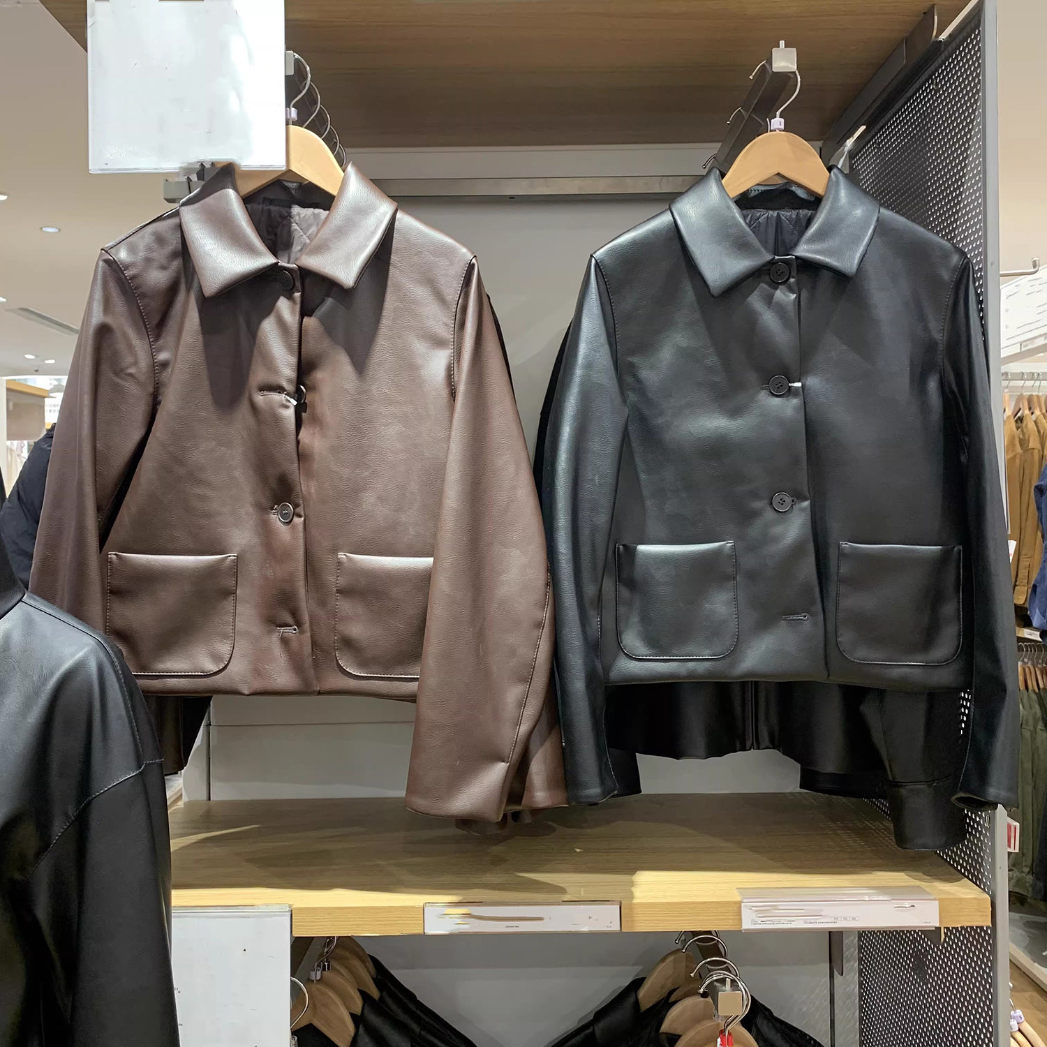 480060 秋冬新品女装仿皮短款茄克外套休闲时尚拉链翻领夹克皮衣,女装/女士精品,皮衣,淘宝优惠券,粉丝福利购,淘宝优惠卷