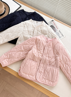 478125 冬季新款童装男童女童空气棉衣棉服便携式保暖外套可机洗