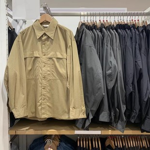 480652 秋冬新款男装女装工装衬衫 宽松长袖休闲衬衣薄款外套