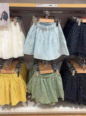 474712 夏季试衣间同款女童装迷你裙裤短裙短裤纯色公主裙防走光