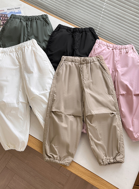 478127 秋冬新款童装男童女童保暖束脚裤长裤加绒裤子休闲裤