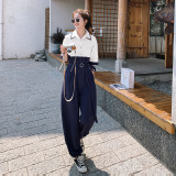 6号出货！！21夏季新款！！拼接2色连体裤312-F11-P105控158，女装连体裤，浙宝270