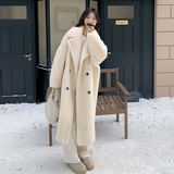 新款现货】中长款颗粒绒西装韩版宽松大衣270-7110P255控388，女装皮草，浙宝270