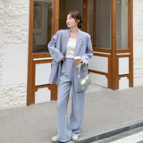 [26新款】浅蓝色休闲西装套装270-7211P165控268，女装套装/套裙，浙宝270