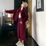 【大货已出】韩版休闲减龄两色牛仔套装270-8962P165控238，女装套装/套裙，浙宝270