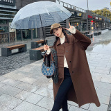 【新款-货源充足】韩版宽松双面羊绒大衣270-2270-P285控388，女装毛呢外套，浙宝270