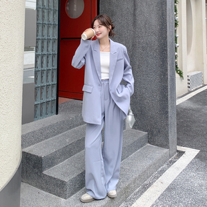 [26新款】浅蓝色休闲西装套装270-7211P165控268，女装套装/套裙，浙宝270