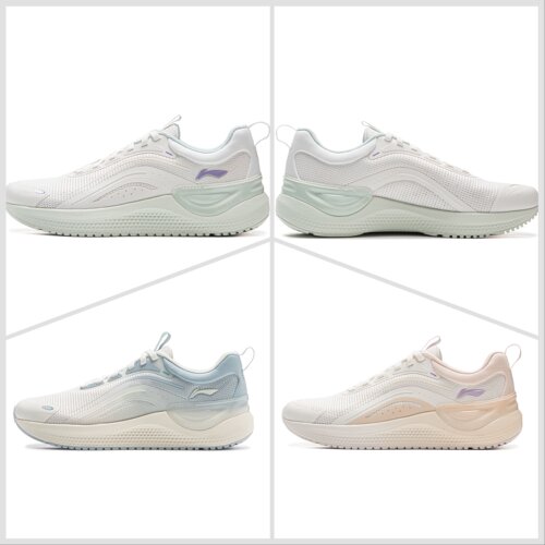 李宁2025夏季新款跑步鞋易适女子轻盈透气减震舒适慢跑鞋 ARSV016