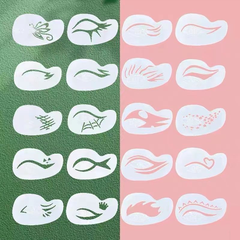 新品面部彩绘纹身模板镂空眼部彩绘动漫卡通造型模板绘画模板