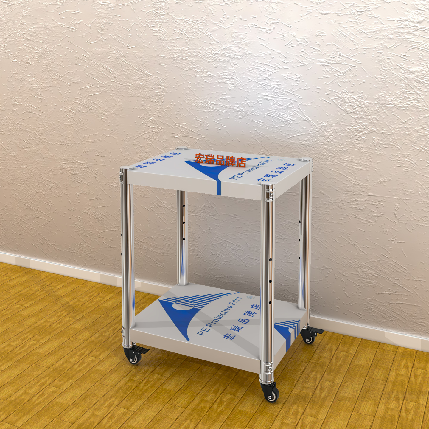 不锈钢厨房置物架可移动多层