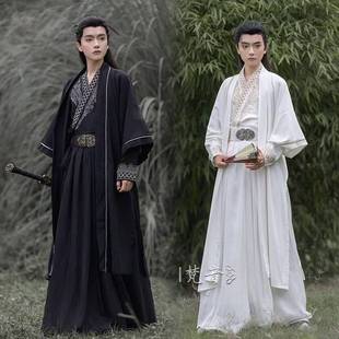 花容【梵音】原创宋制齐腰汉服仙侠刺绣套装男女同款侠客古装新款