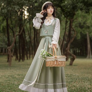 花容馆原创汉服女新款改良汉元素套装破裙中国风日常春夏季款