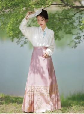 汉服女马面裙夏季薄款套装复古