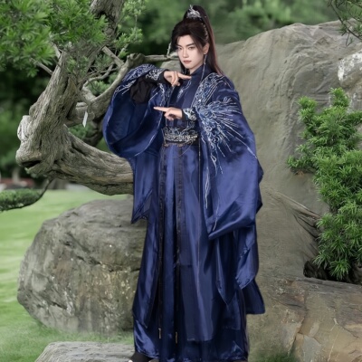 极夜星辰魏晋制汉服绣花春夏仙气