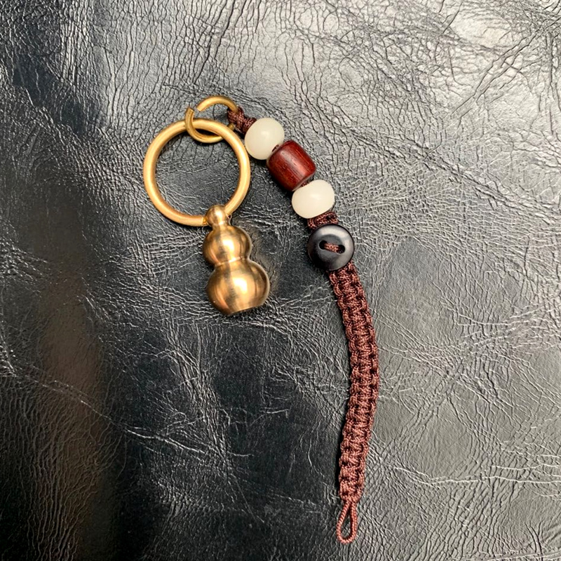 纯铜实心小葫芦挂件福禄挂饰套装