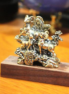 黄铜三阳开泰摆件生肖羊吉祥物