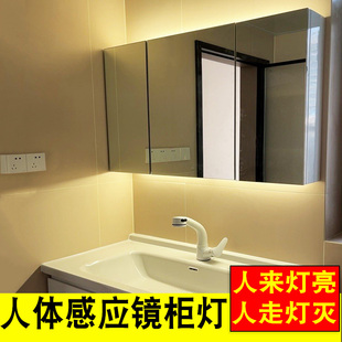 卫生间浴室镜柜专用人体感应灯条插电镜前灯带洗漱台补光氛围灯条