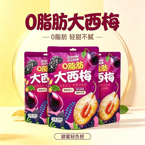【高铁同款】众亿好客0脂肪大西梅158g独立包装酸甜软糯轻食主义