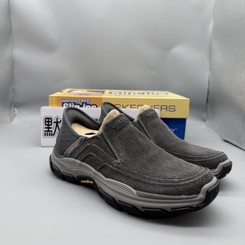skechers斯凯奇男鞋闪穿秋季一脚蹬懒人健步防滑休闲运动鞋204809