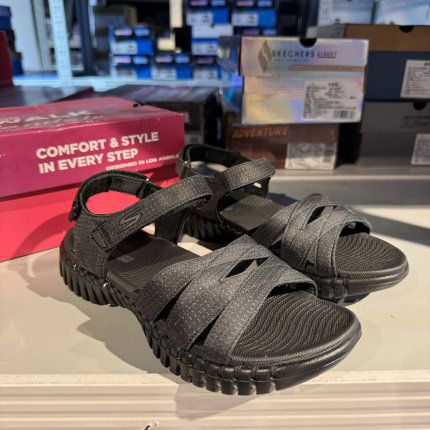 Skechers斯凯奇女鞋断码清夏季新款舒适透气魔术贴休闲凉鞋140079